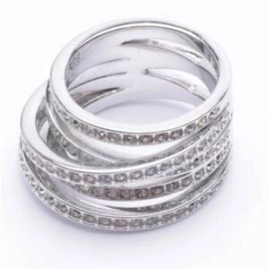 Authentic Swarovski ring. Silver signed Swarovski ring 55